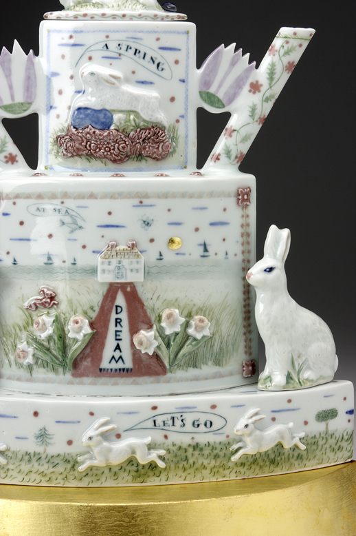 Mara Superior, "A Spring Dream Rabbit Teapot", 2008, detail